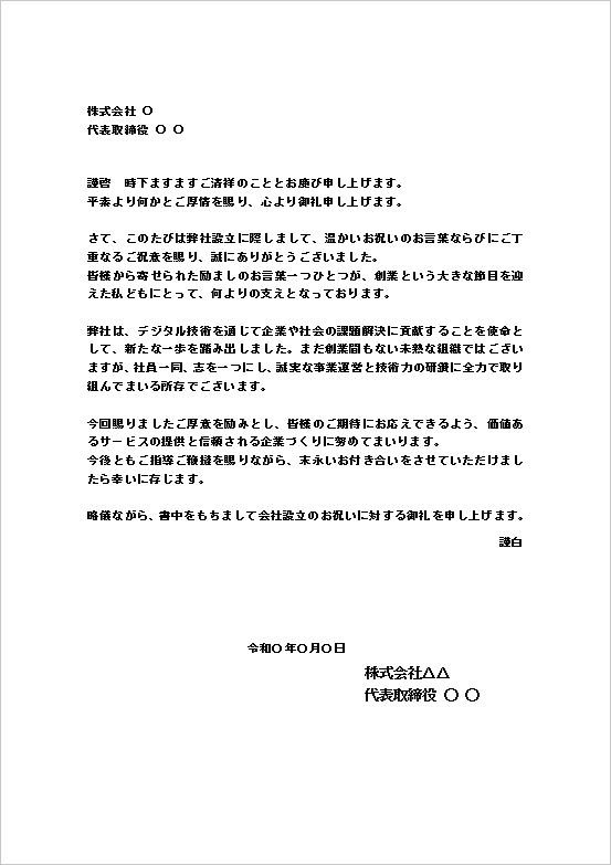 テンプレート2：A4文書