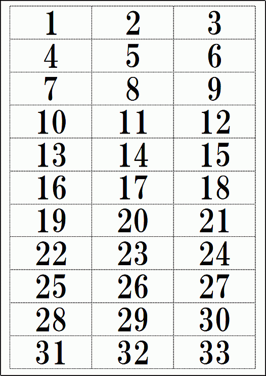 番号カードのテンプレート