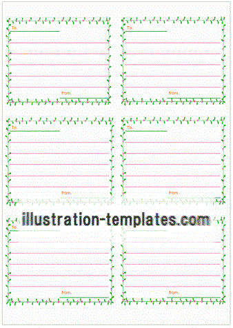 Wordで作成したメッセージカードのテンプレート