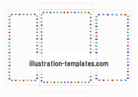 Excelで作成した可愛いタイル模様の封筒展開図