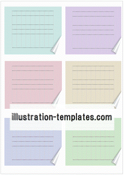 Wordで作成したメモ用紙のテンプレート