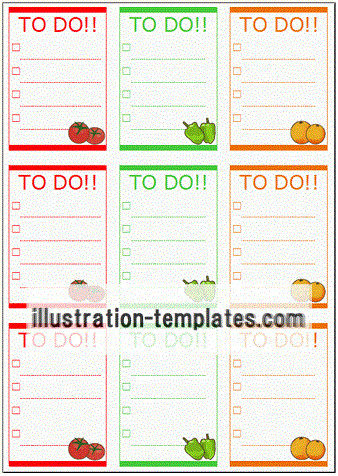 無料のテンプレート ｔｏ ｄｏ ｌｉｓｔ トマト ピーマン等と羽子板