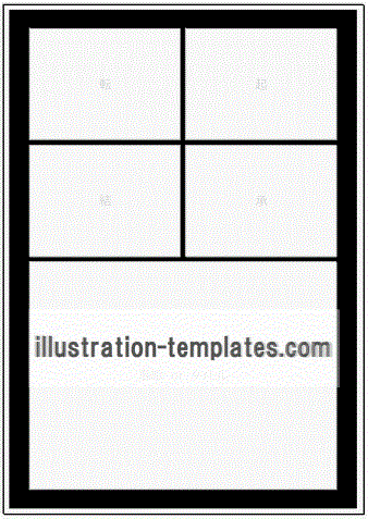 4コマ漫画のコマ割り 起承転結 Excelテンプレートの無料dl